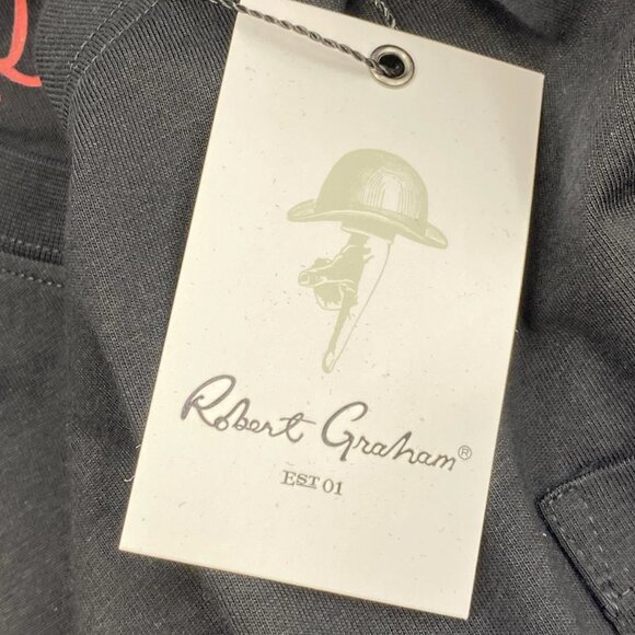 Robert Graham Men’s Las Vegas Long Sleeve T-Shirt Size M Black Embroidered Skull - Picture 6 of 12